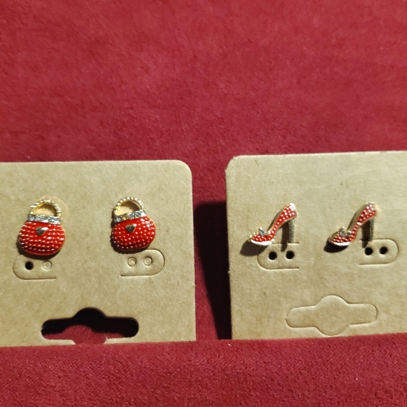 Purse & Shoes Stud Earrings - Picture 3 of 9